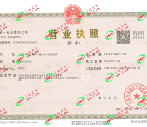 上海升华 营业执照